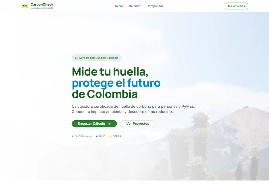 Plataforma CarbonCheck de Cúspide